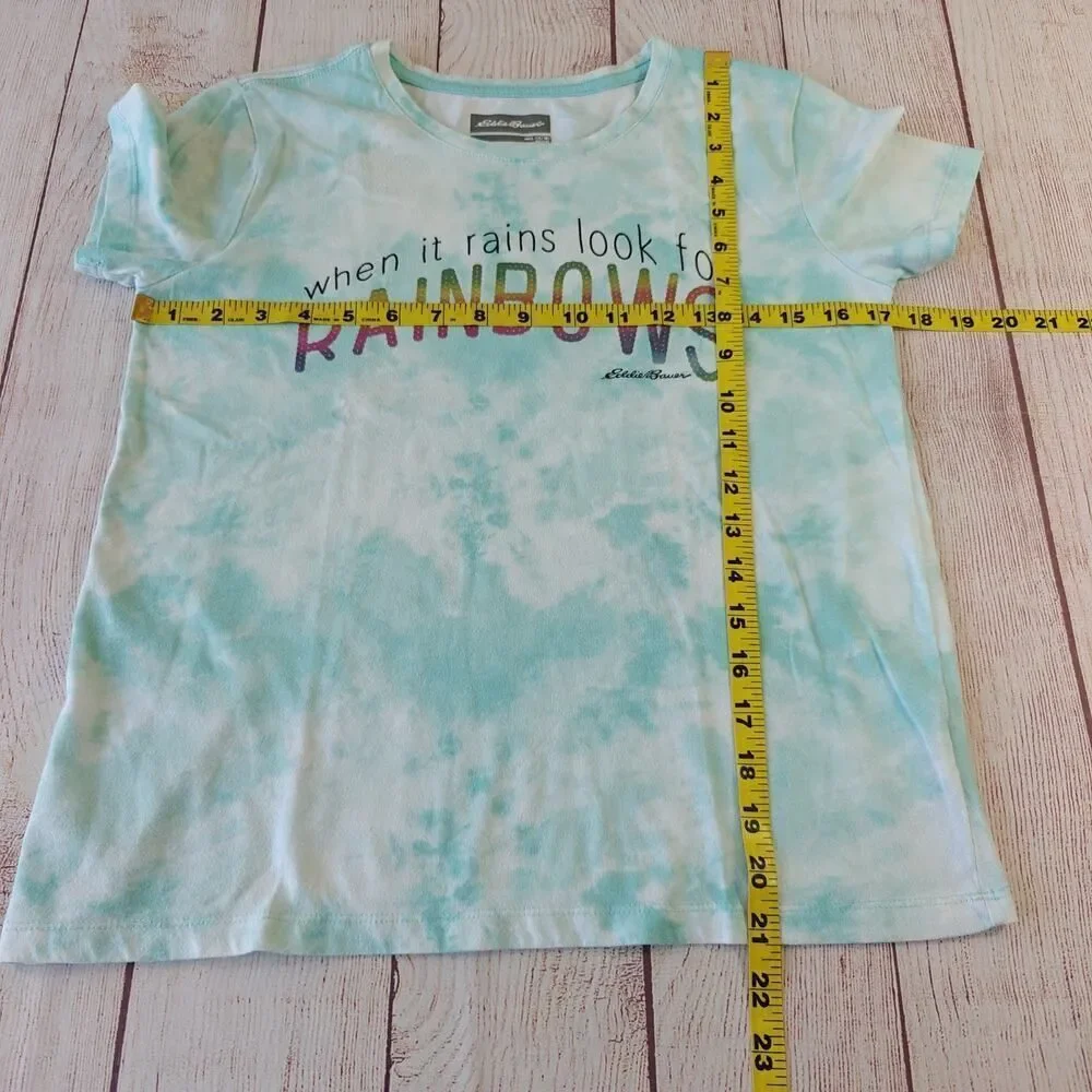 Eddie Bauer mint green graphic tee & capri legging set sz L (14/16)
